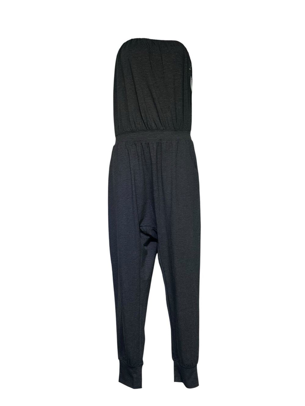 Spiritual Gangster Women’s Size S Gray Strapless Jogger Jumpsuit Romper Lounge